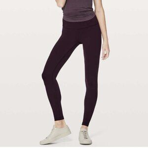 Lululemon Wunder Under Hi-Rise Tight Legging Full-On Luon Black Cherry Roll Down